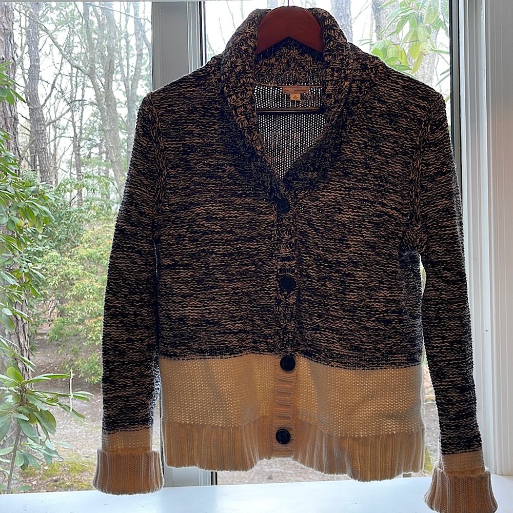 Gap blue and white knit cardigan.